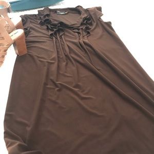 Brown jersey dress